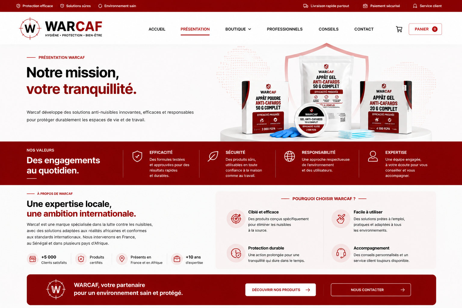 Présentation et engagements WARCAF