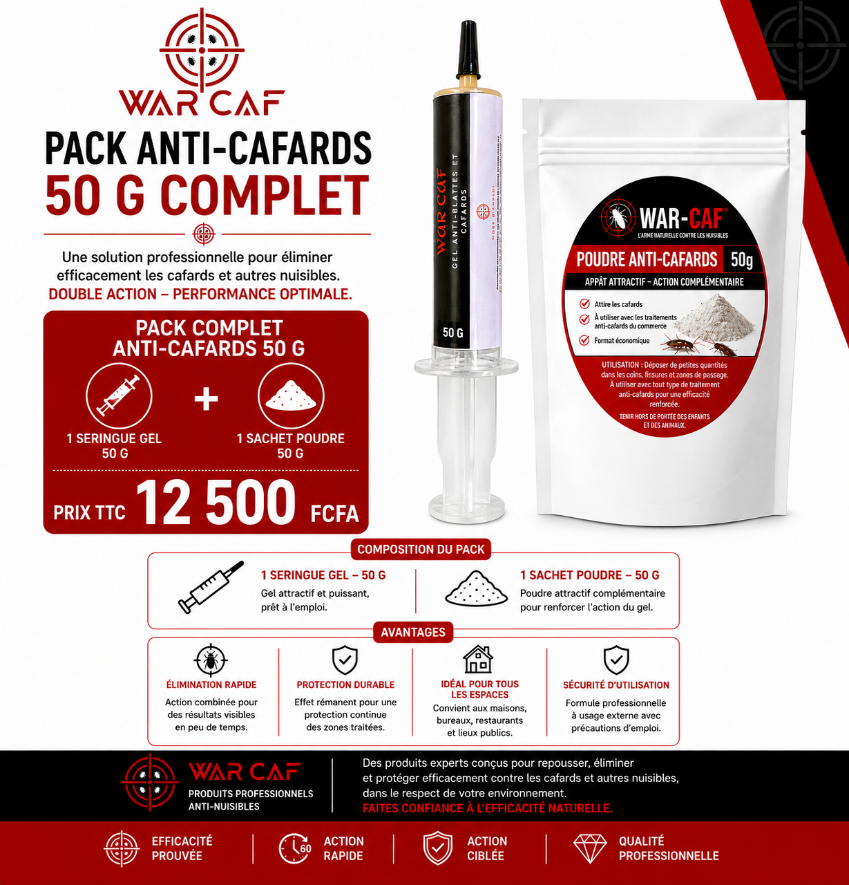 PACK WARCAF GEL + POUDRE 50 g