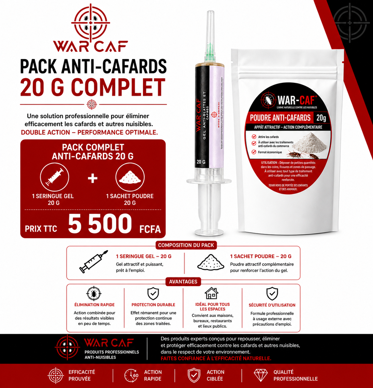 PACK WARCAF GEL + POUDRE 20 g